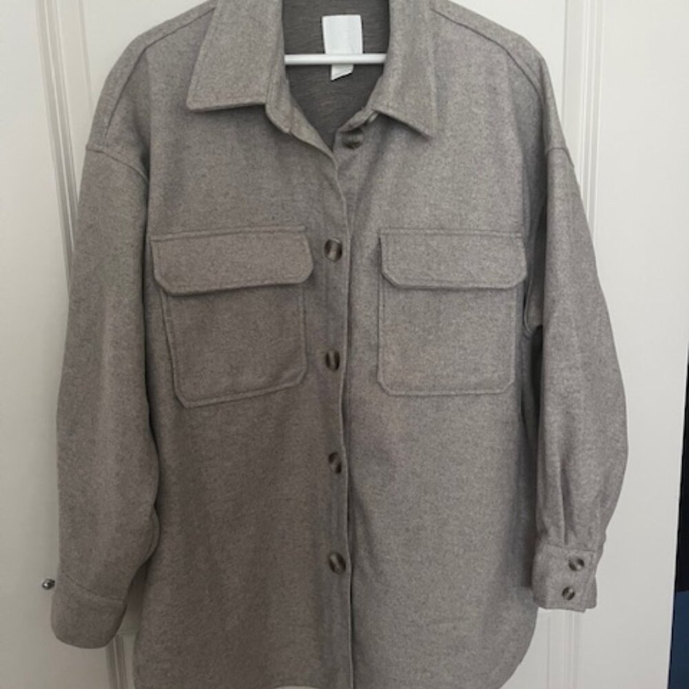 Womens H&M Grey/beige Shaket (L)
